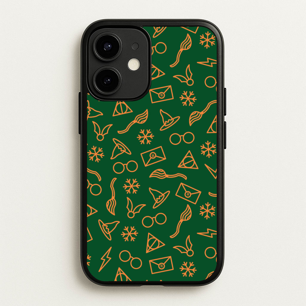 Christmas Wizard Icons Pattern iPhone 12 Mini Case