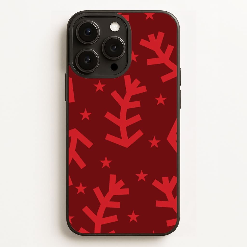 Abstract Ferns And Snowflakes Pattern Phone Case