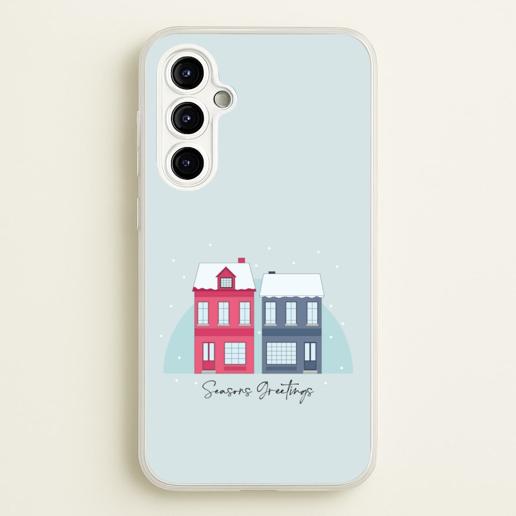Seasons Greetings Winter Townhouses Galaxy A54 Case