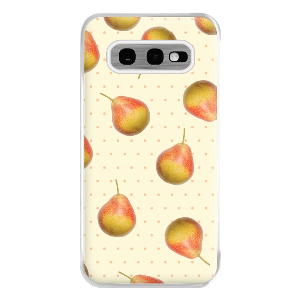 Pears And Polka Dots Pattern Galaxy S10e Case
