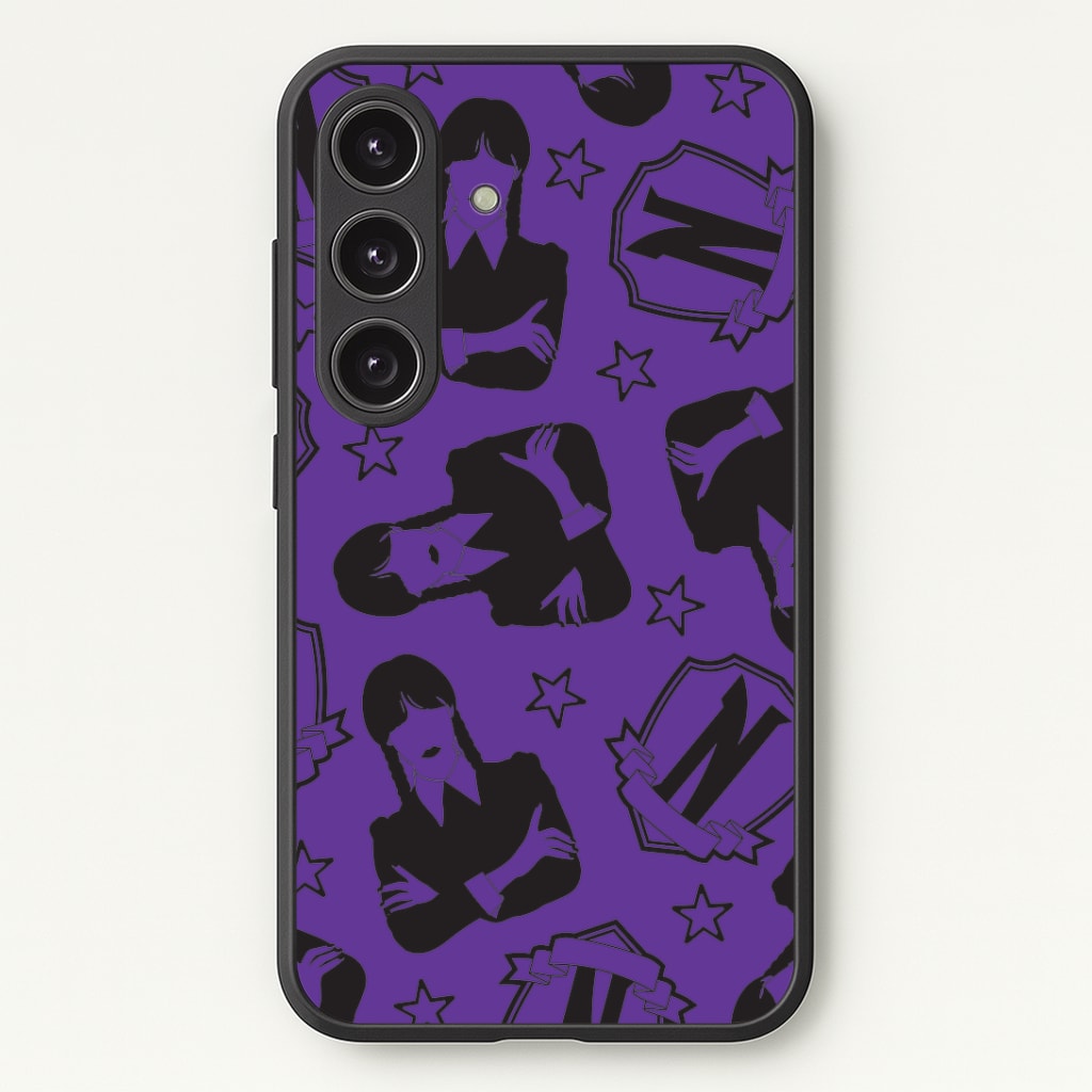 Wednesday Pattern Galaxy S25 Plus Case