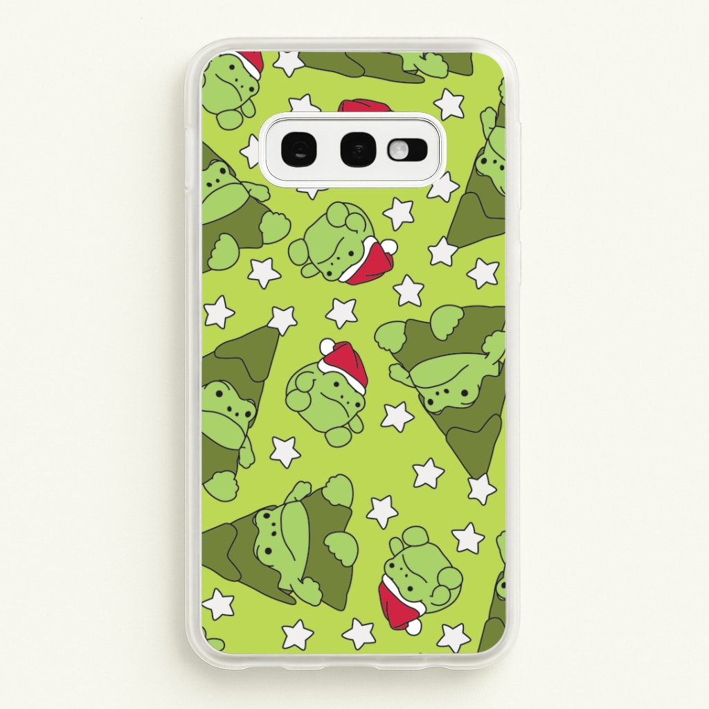 Christmas Frogs And Stars Plush Pattern Galaxy S10e Case