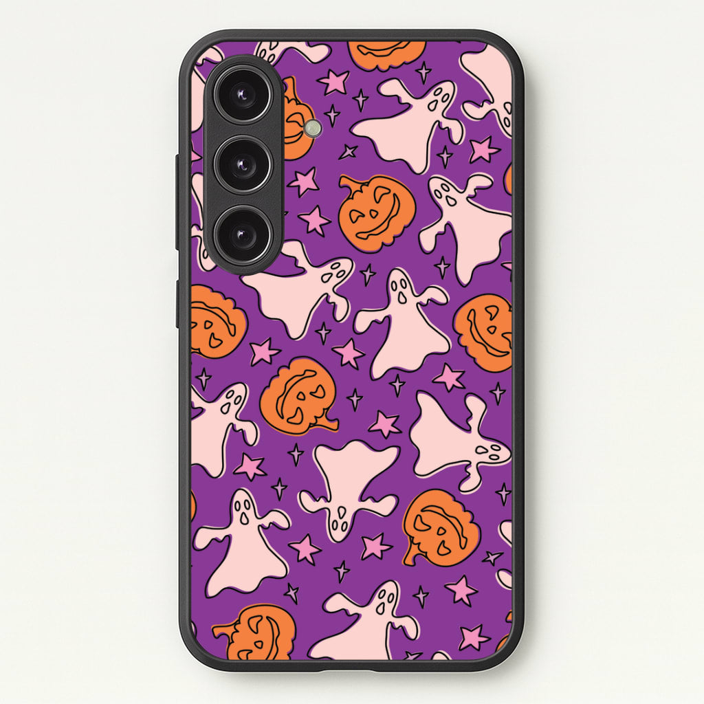 Abstract Halloween Pattern Galaxy S24 Case