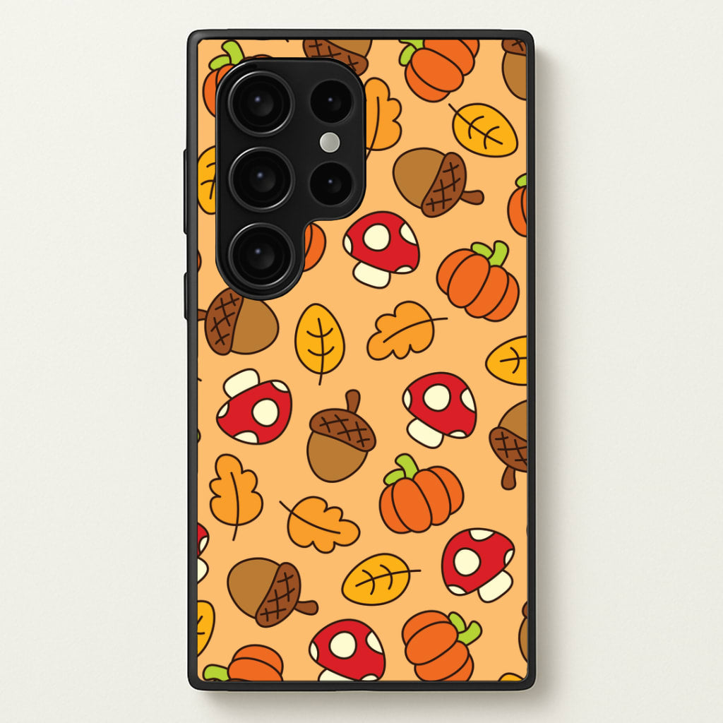 Cartoon Autumn Icons Pattern Galaxy S24 Ultra Case