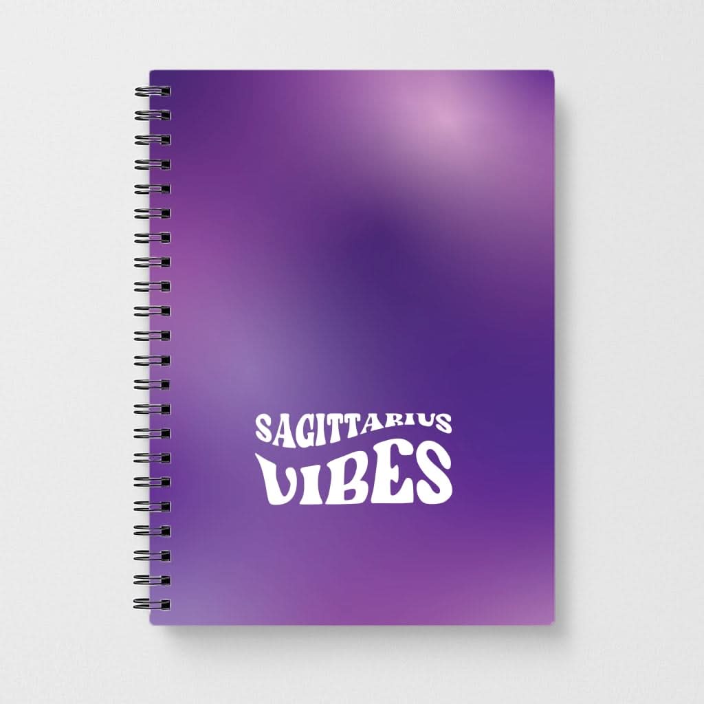 Sagittarius Vibes Gradient Zodiac Notebook