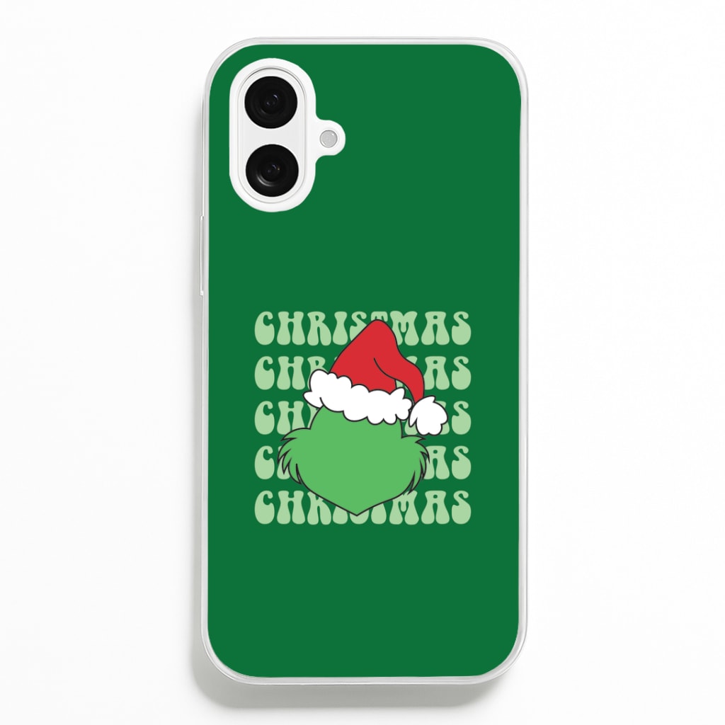 Green Creature Christmas iPhone 16 Plus Case