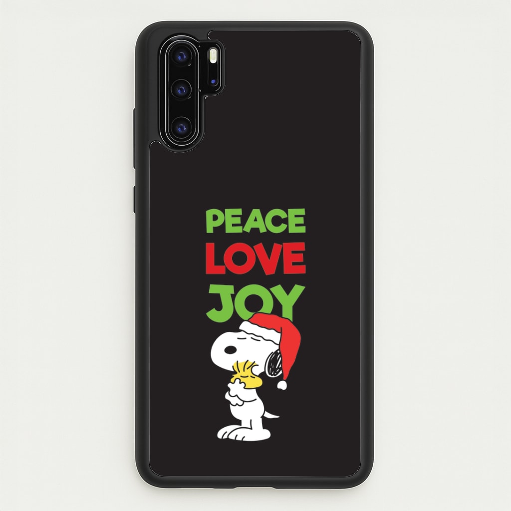 Peace, Love, Joy Christmas Cartoon Beagle Huawei P30 Pro Case