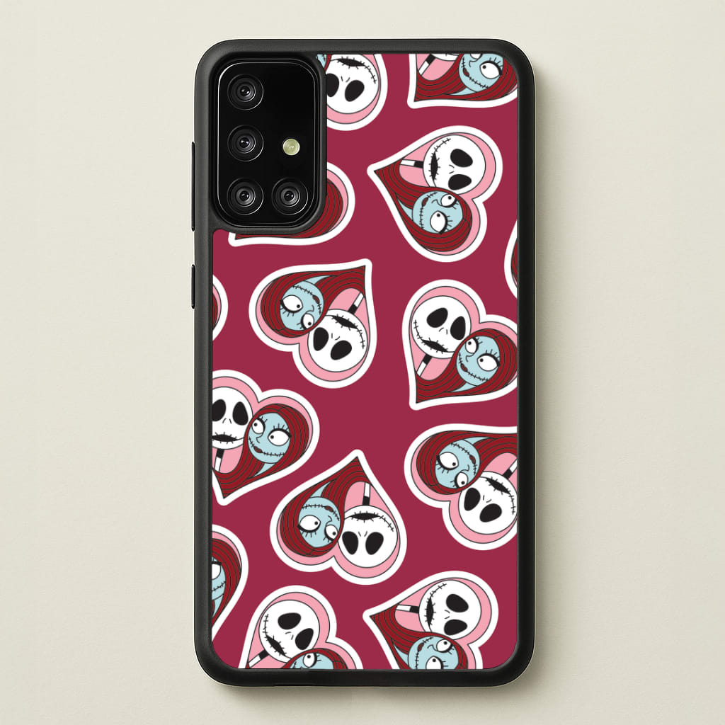 J And S Heart Pattern Galaxy A71 Case