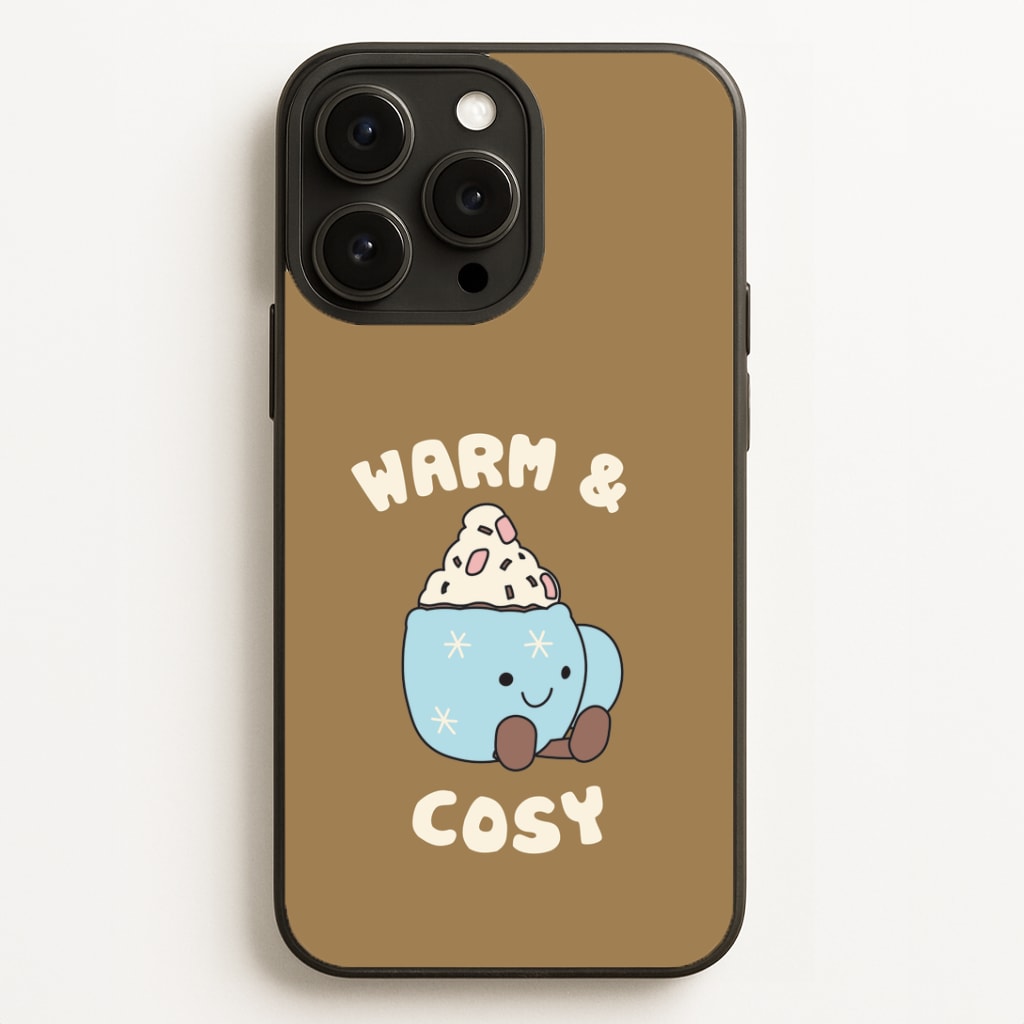 Hot Cocoa Plush Quote iPhone 16 Pro Max Case