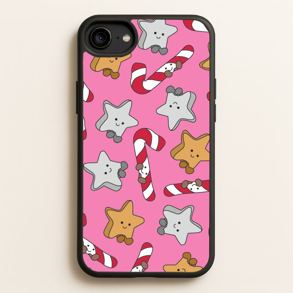 Pink Christmas Plushies Pattern iPhone 6 / 7 / 8 / SE Case