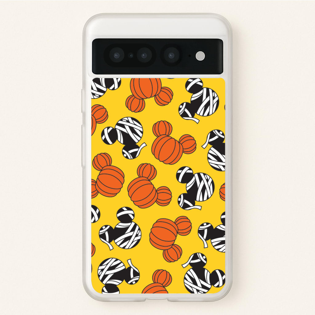 Pumpkin And Mummy Mouse Pattern Google Pixel 7 Pro Case