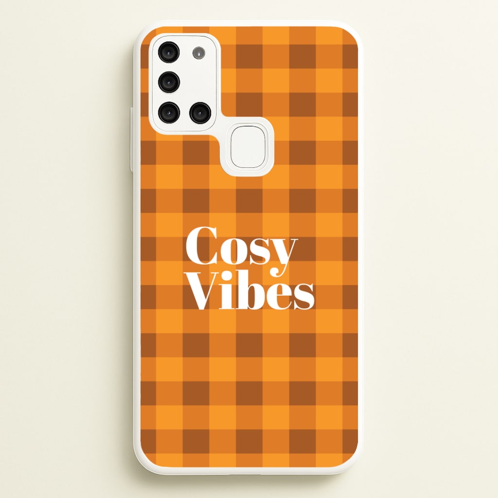 Checkered Cosy Vibes Galaxy A21s Case