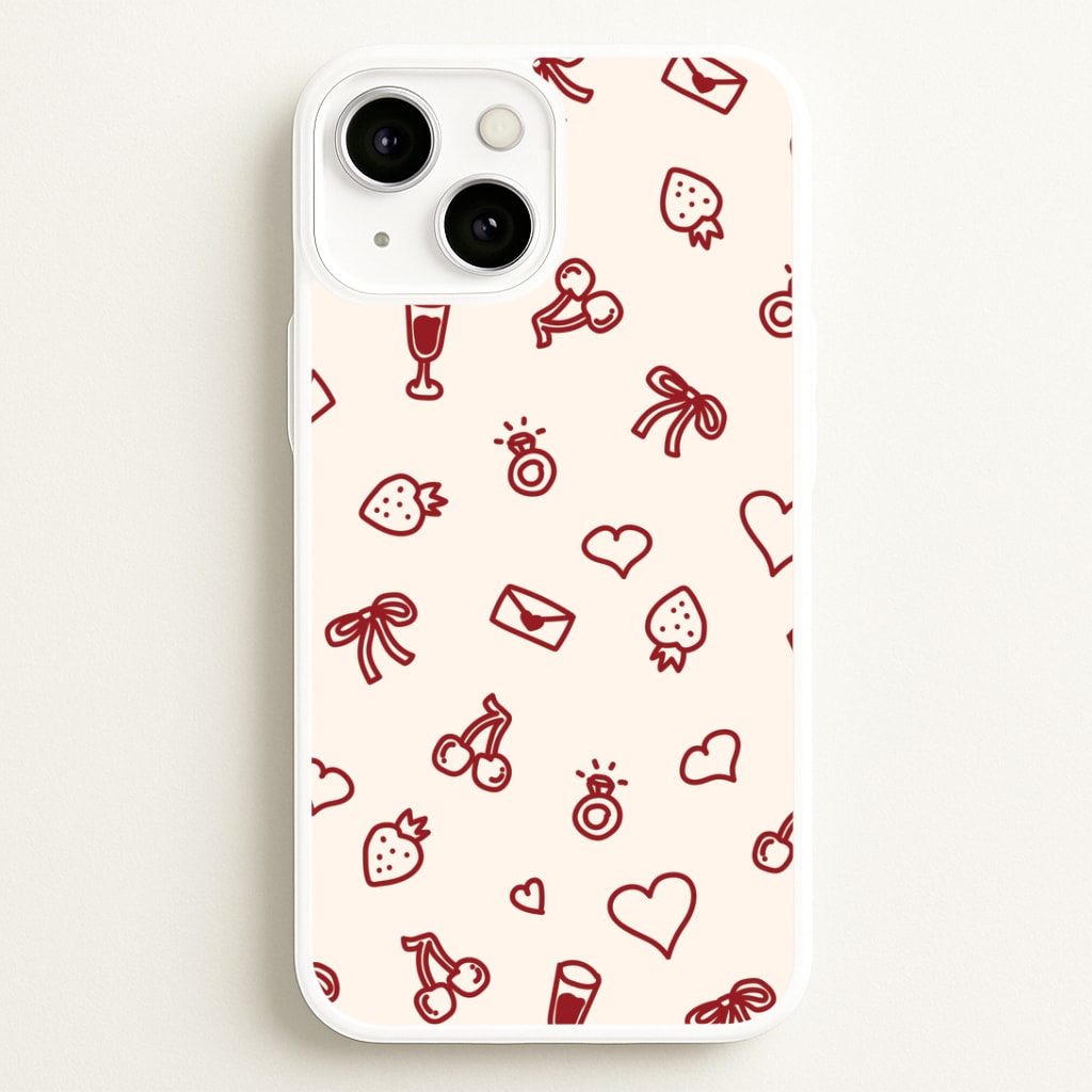 Valentines Doodles iPhone 13 Case