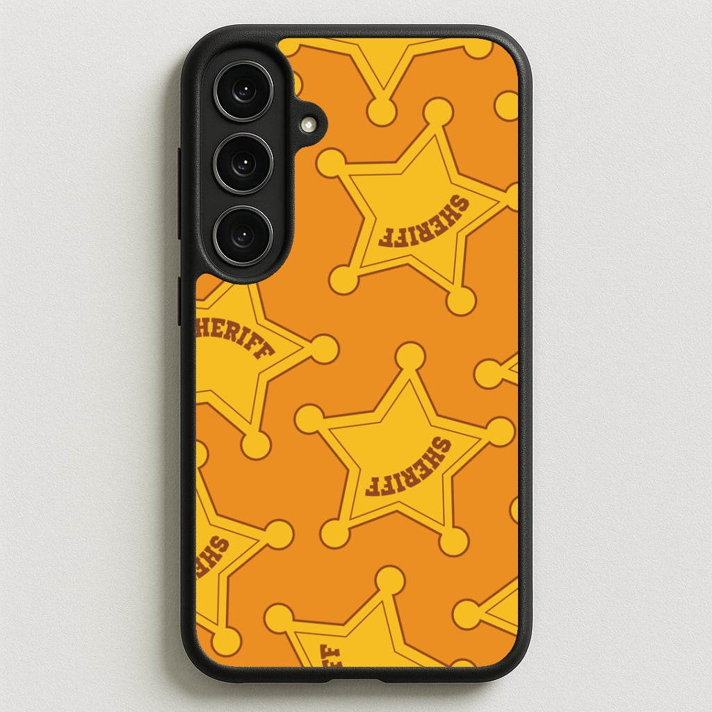 Sheriff Badge Pattern Galaxy S25FE Case
