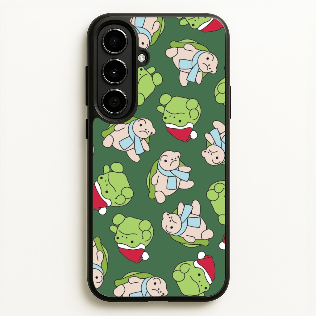 Grumpy Christmas Plushies Pattern Galaxy A56 Case