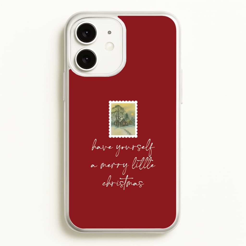 A Merry Little Christmas Stamp iPhone 11 Case