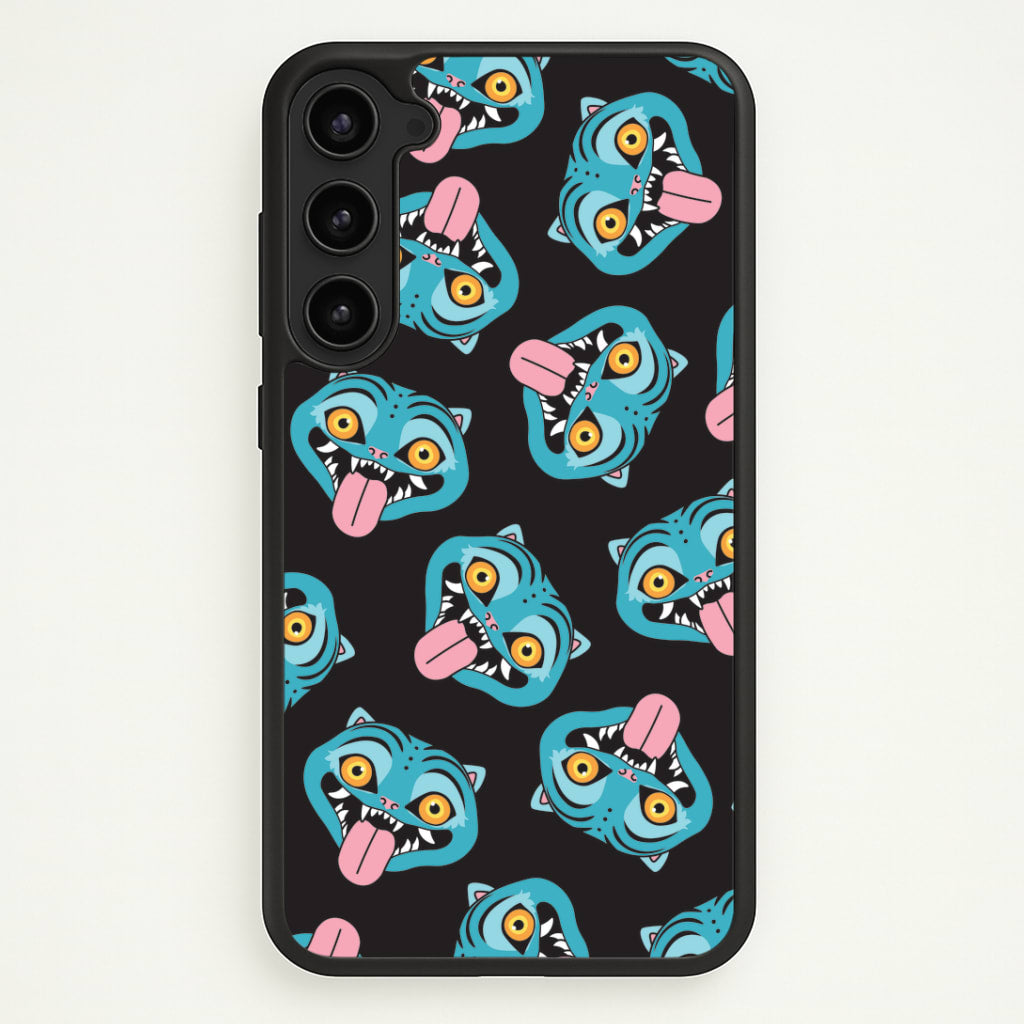 Demon Cat Pattern Galaxy S23 Plus Case