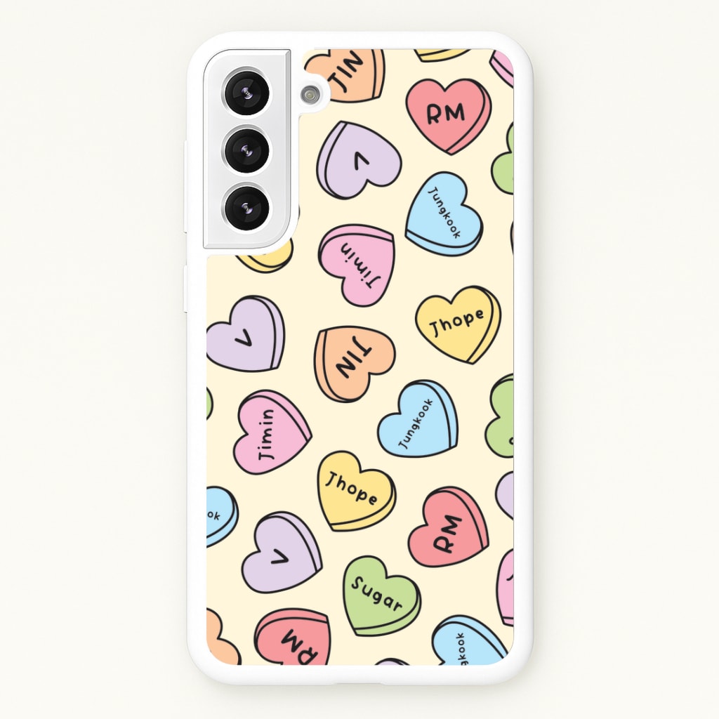 K-Pop Band Members Love Hearts Pattern Galaxy S22 Plus Case