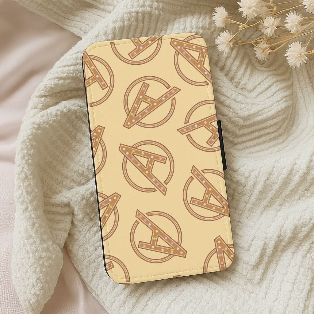 Superhero Team Gingerbread Pattern Leather Phone Case