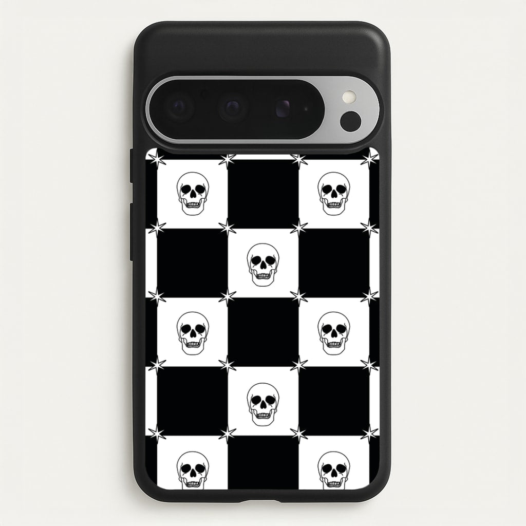 Checkered Skulls Pattern Google Pixel 9 Pro XL Case