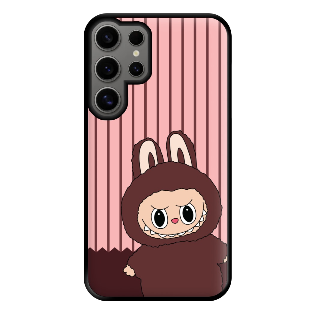 Stripey Cute Brown Monster Galaxy S24 Ultra Case