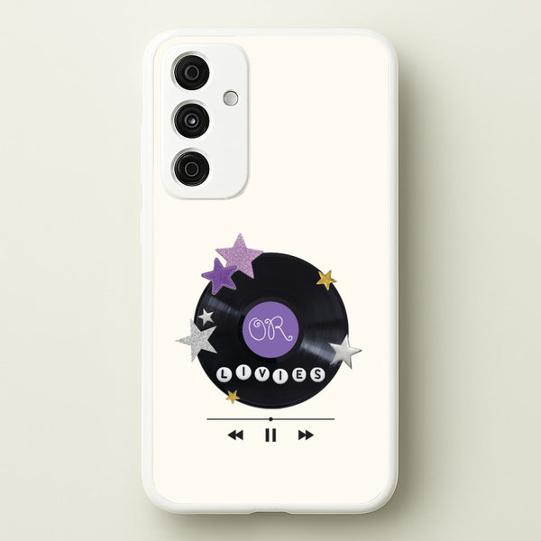 Amethyst Vinyl Scrapbook Galaxy A55 Case