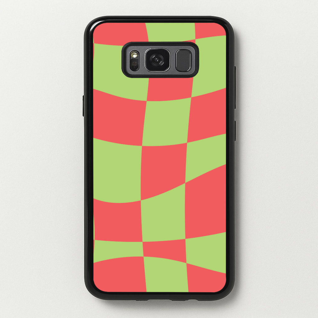 Abstract Red And Green Christmas Pattern Galaxy S8 Case