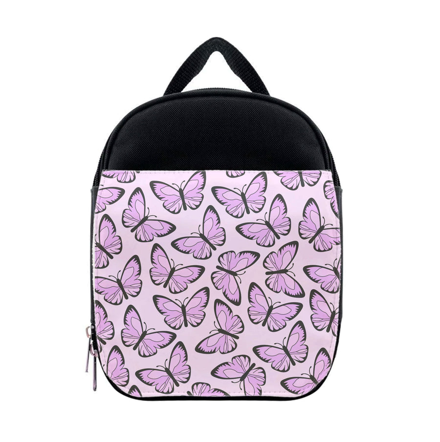 Pink And Black Butterfly - Butterfly Patterns Lunchbox
