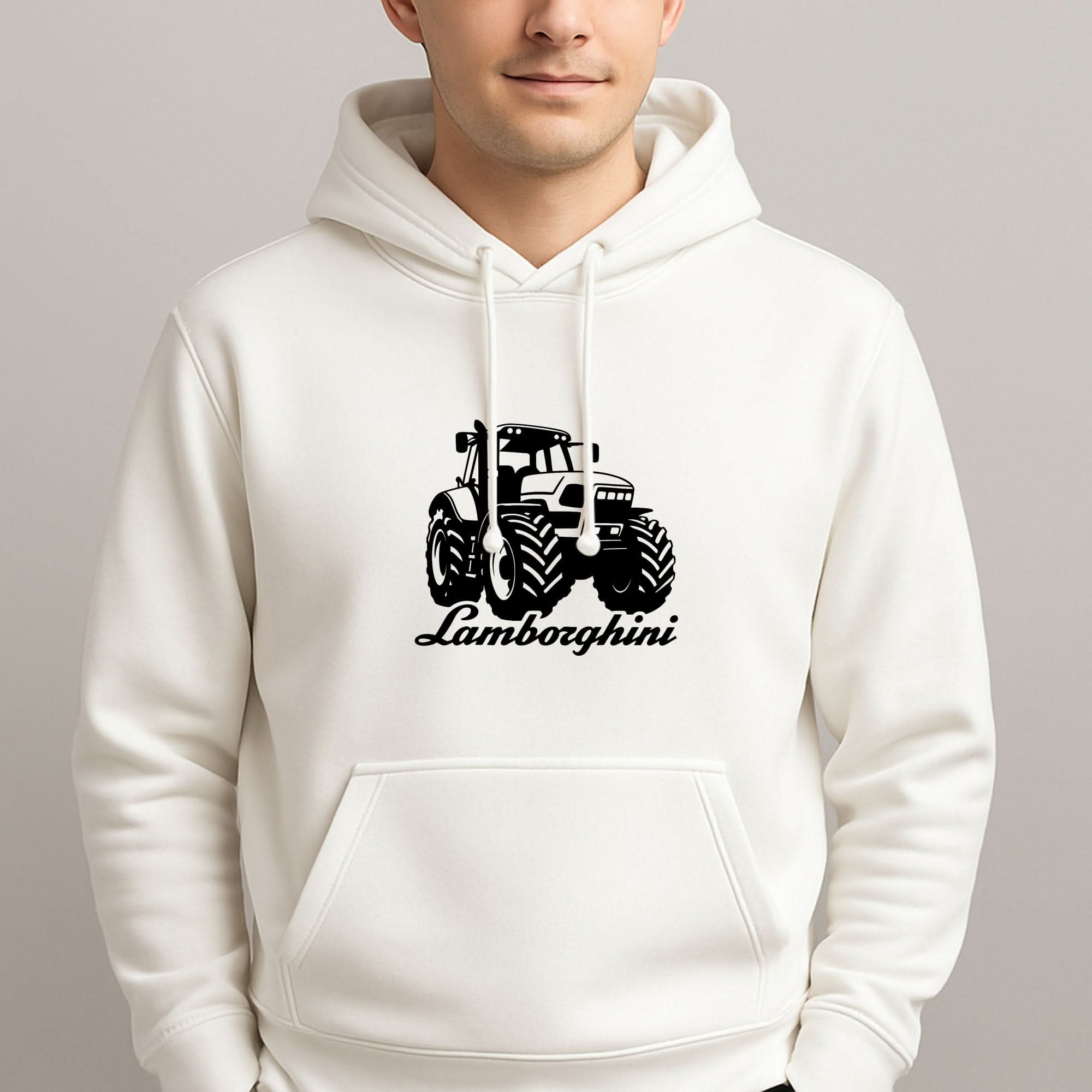 Lambo Tractor Mens Hoodie