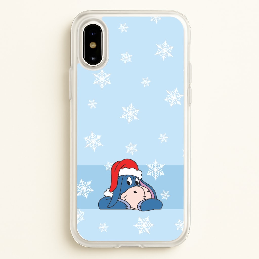 Cartoon Donkey Snowflakes iPhone X / XS Case