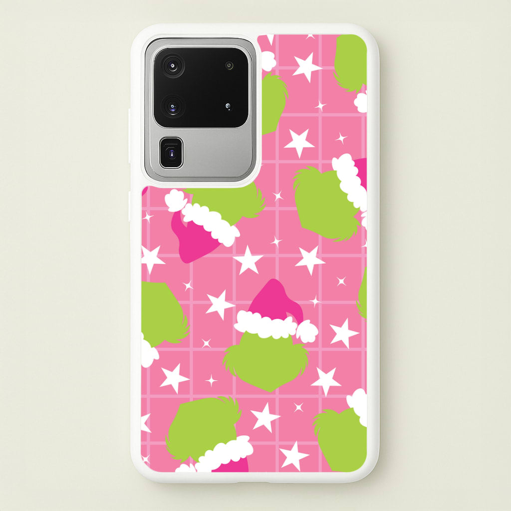 Pink Green Creature Xmas Pattern Galaxy S20 Ultra Case