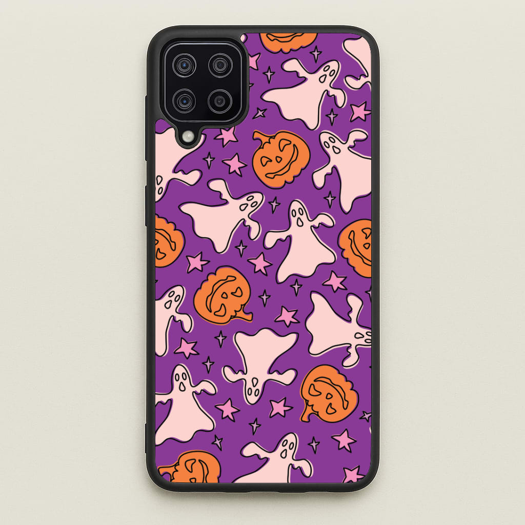 Abstract Halloween Pattern Galaxy A12 Case