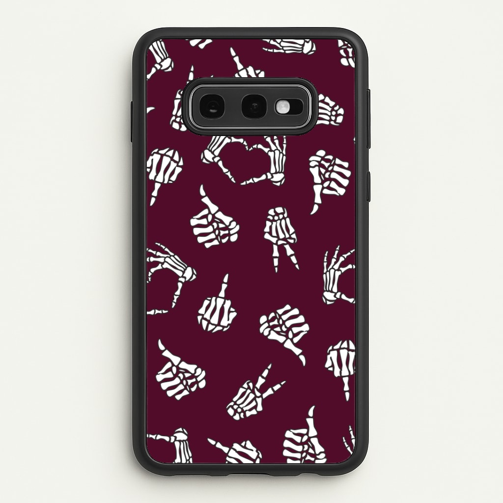 Skeleton Hands Pattern Galaxy S10e Case