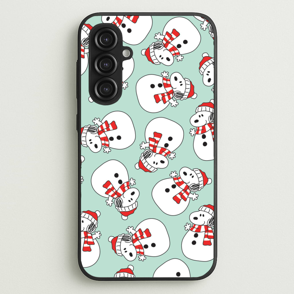 Cartoon Beagle Snowman Pattern Galaxy S23FE Case