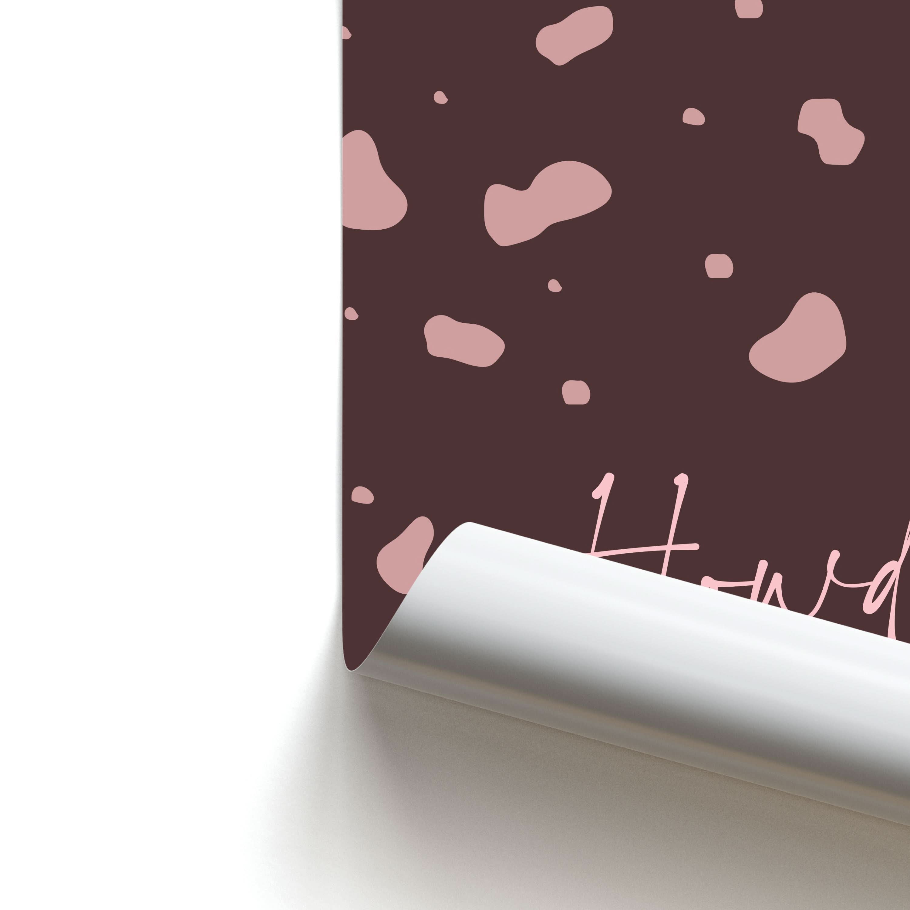 Cow Print Howdy Poster