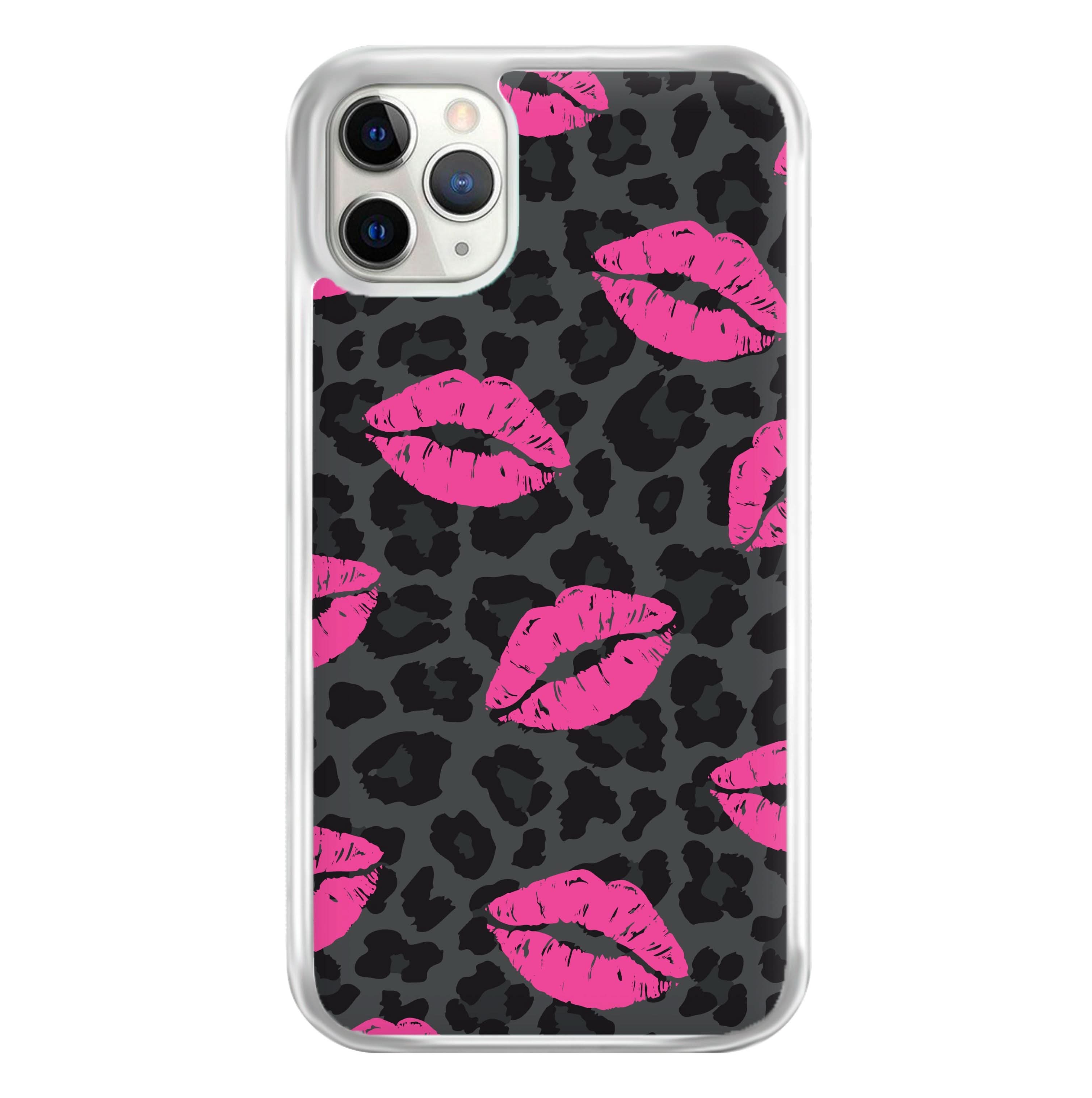 Pink Lipstick Cheetah Print Phone Case