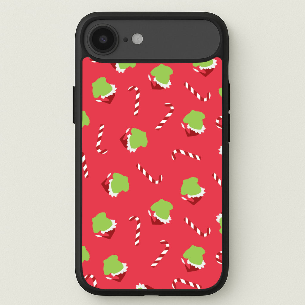 Green Creature And Candy Canes Pattern iPhone 17 Air Case