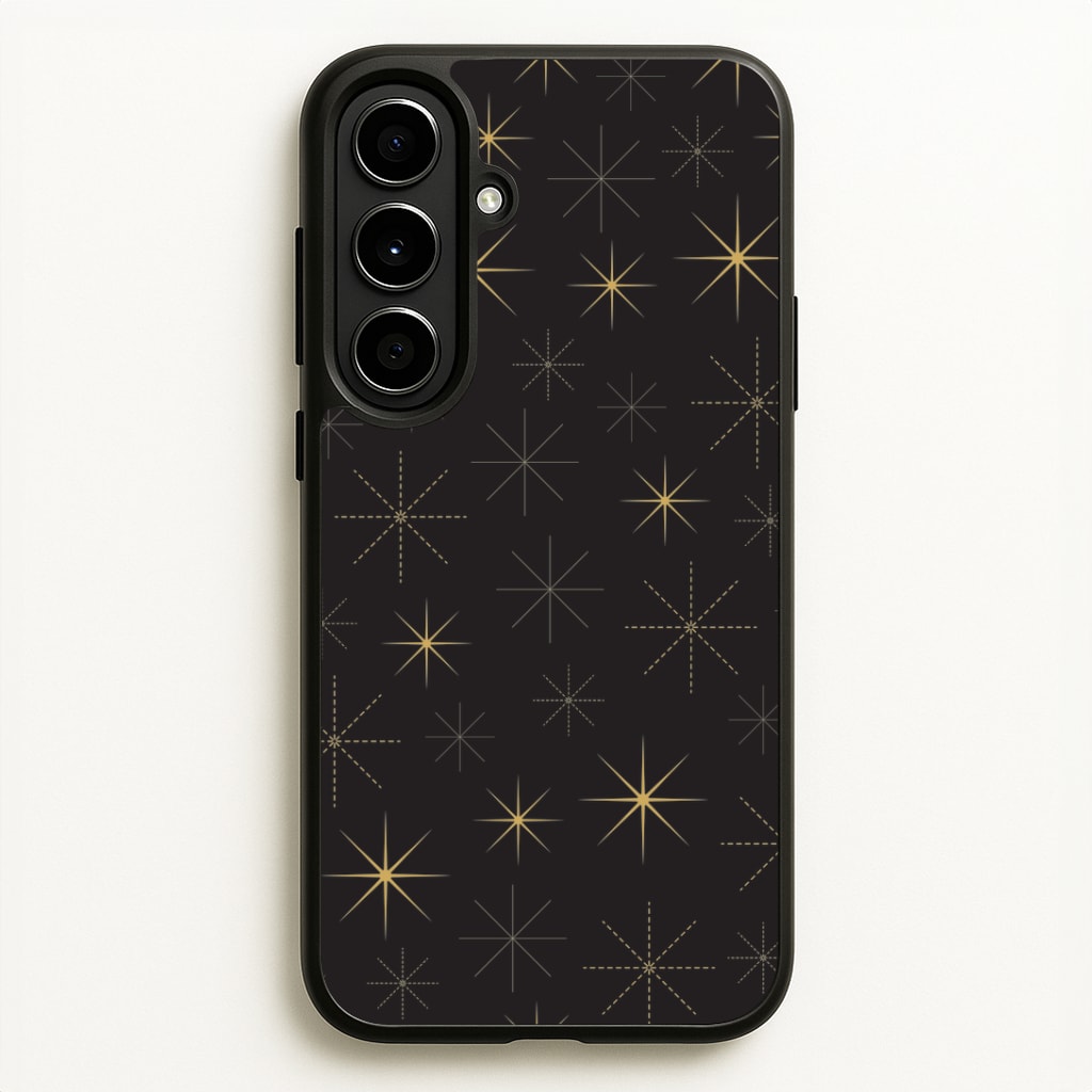 Christmas Gold Stars Pattern Galaxy A56 Case
