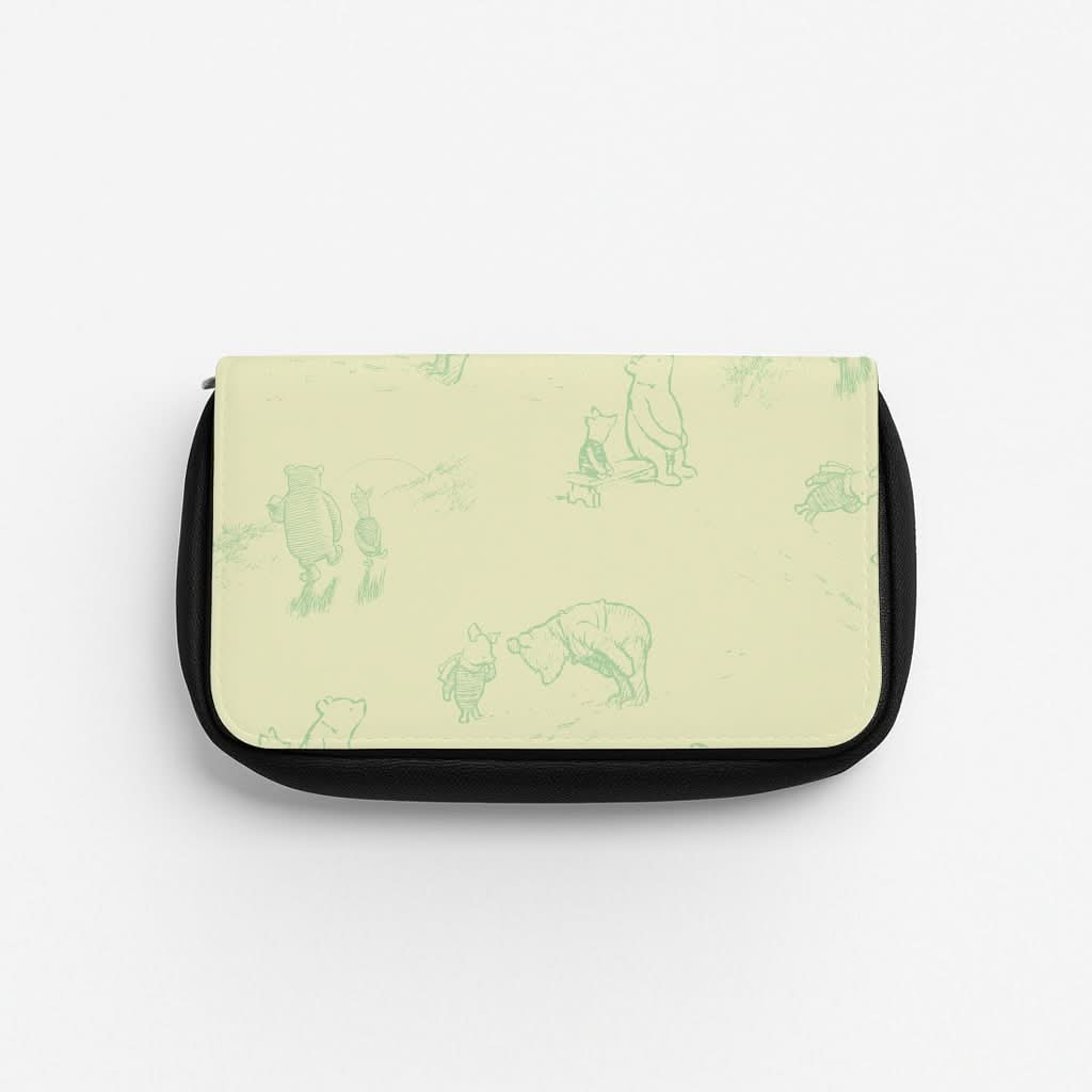 Sketched Winnie Pattern Pencil Case