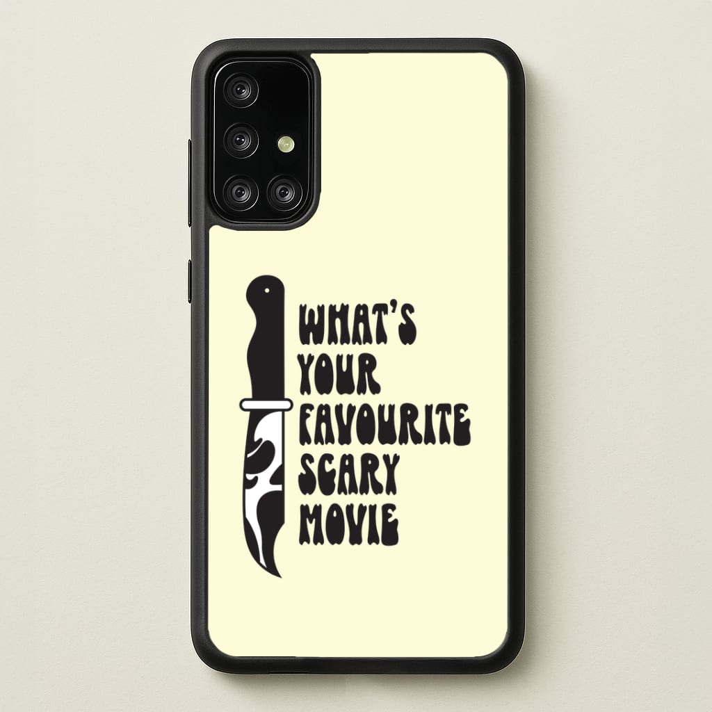 What's Your Favourite Scary Movie Trippy Galaxy A71 Case