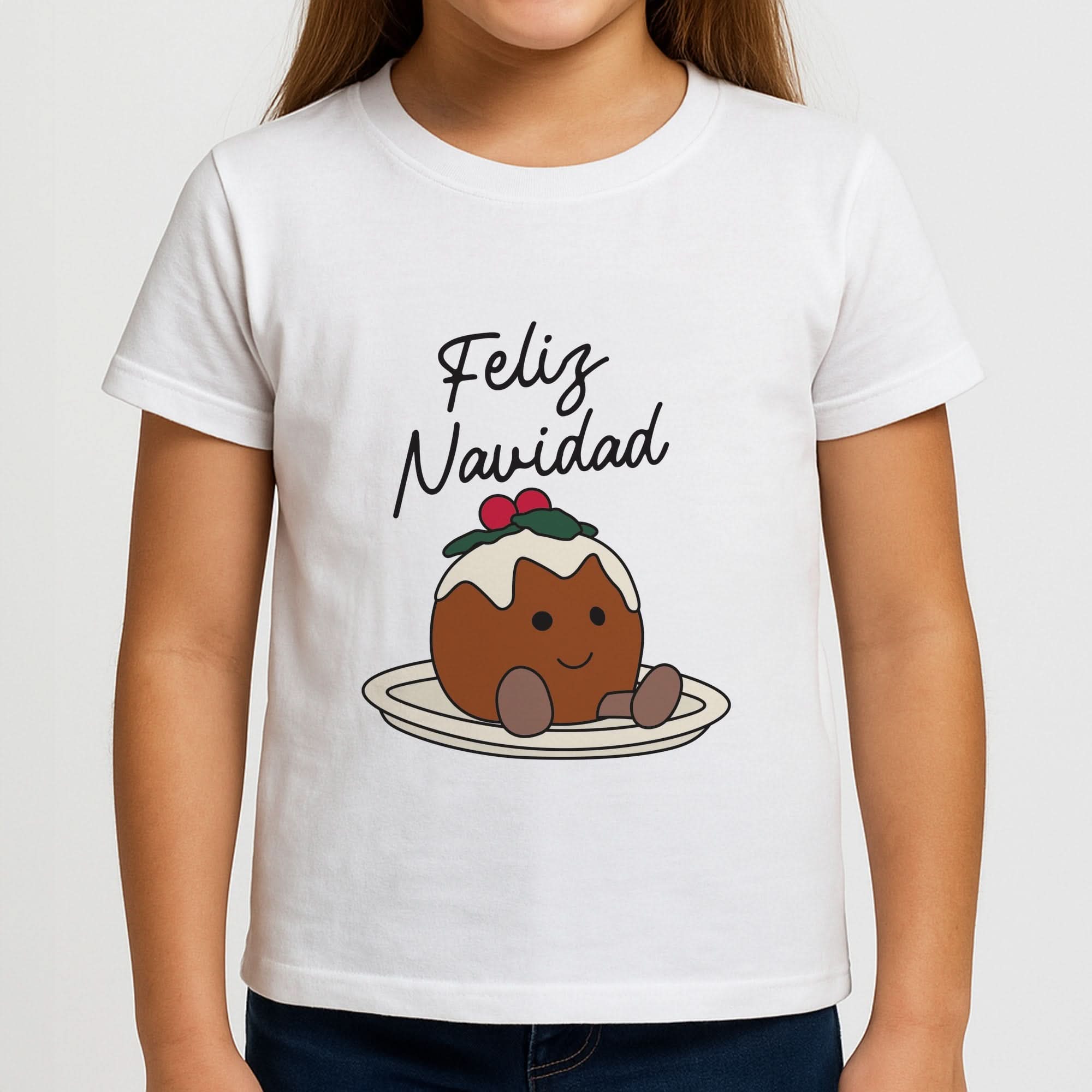 Christmas Pudding Plush Girls T-Shirt