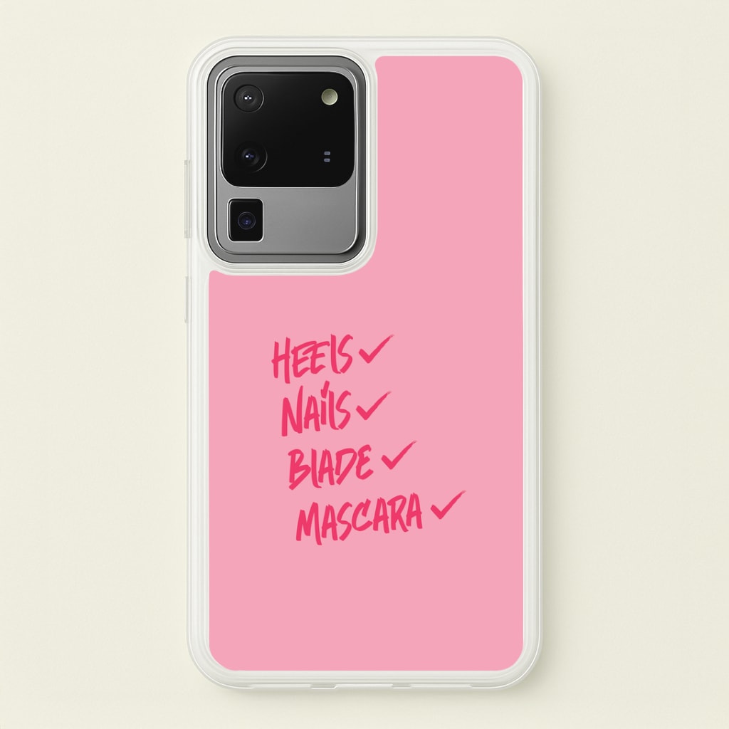 Heels, Nails, Blade, Mascara Galaxy S20 Ultra Case