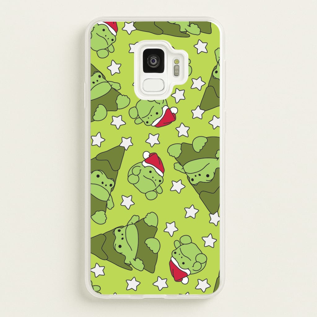 Christmas Frogs And Stars Plush Pattern Galaxy S9 Case