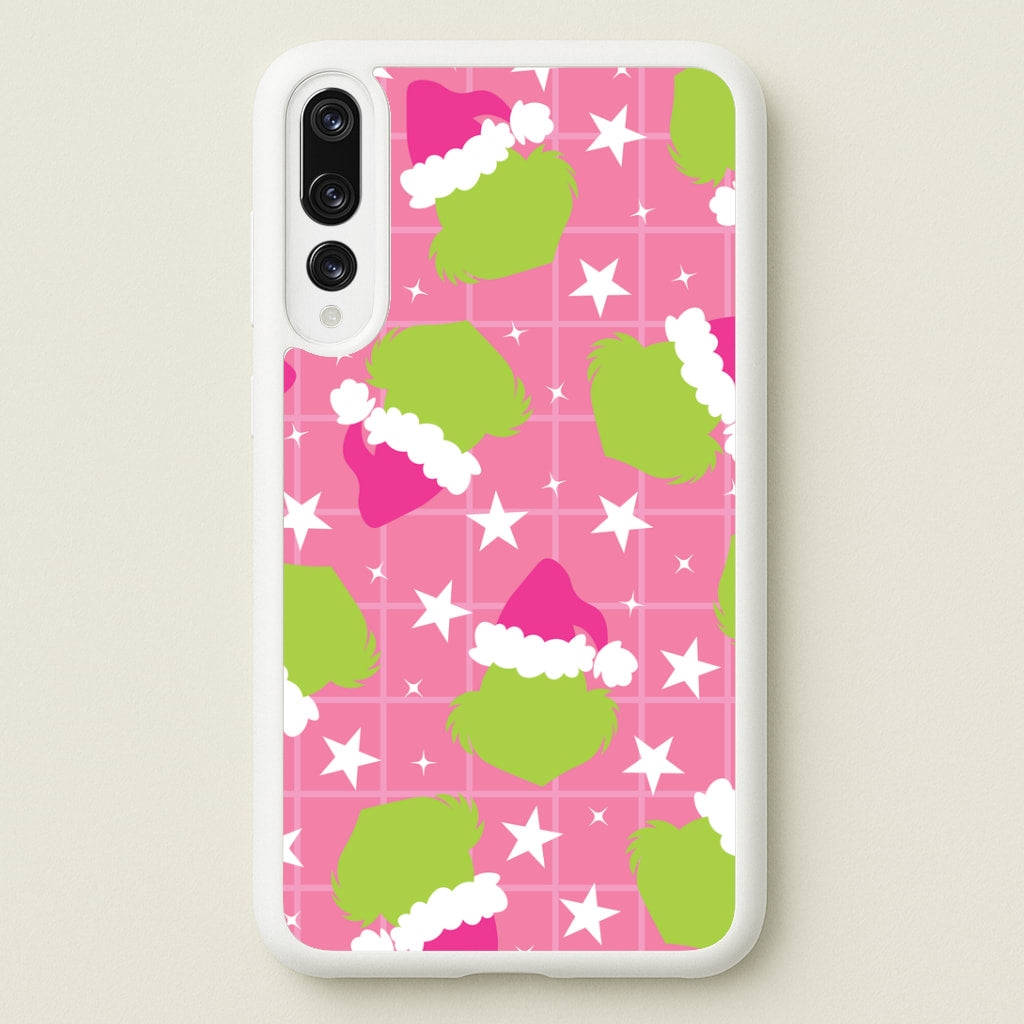 Pink Green Creature Xmas Pattern Huawei P20 Pro Case