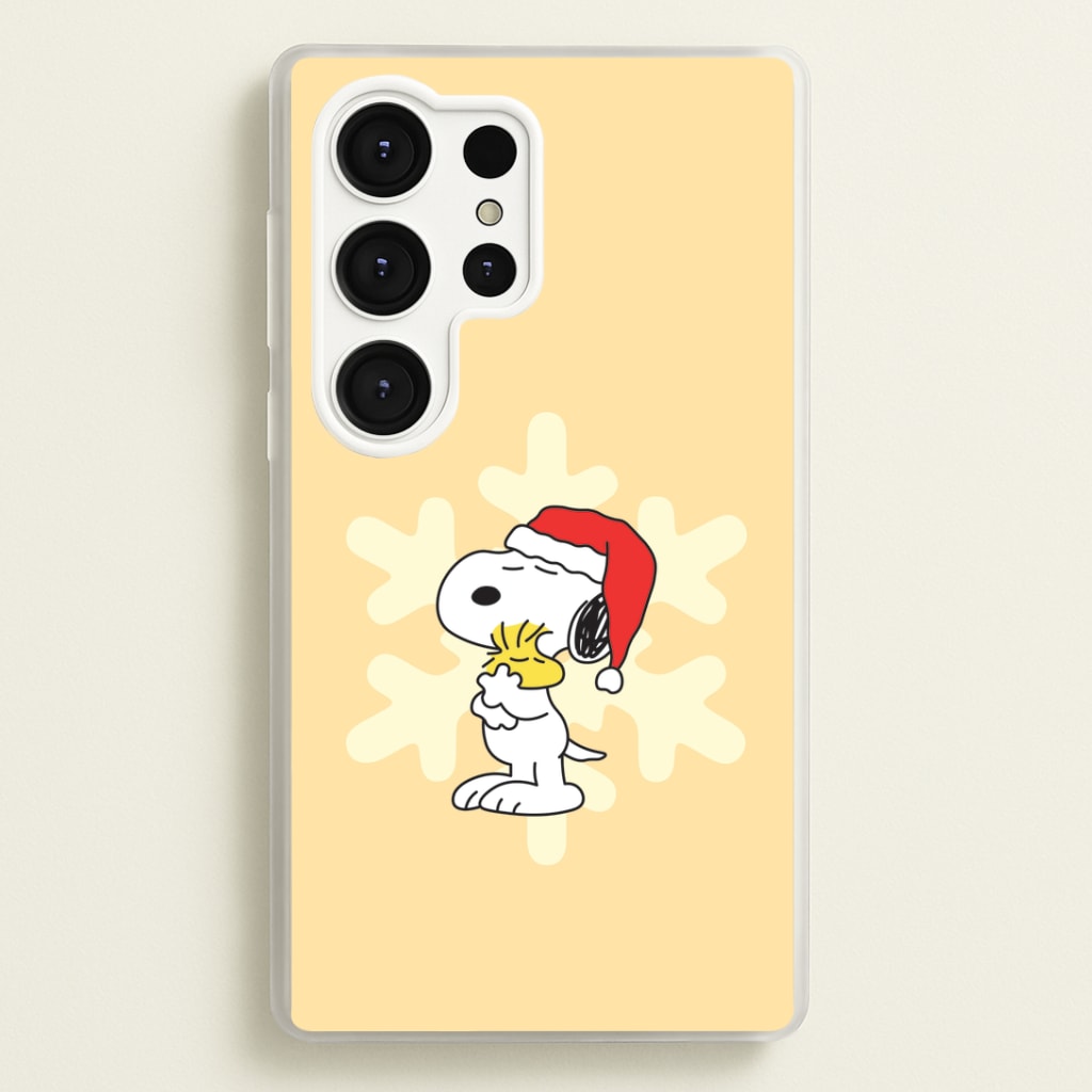 Christmas Cartoon Beagle And Bird Galaxy S25 Ultra Case