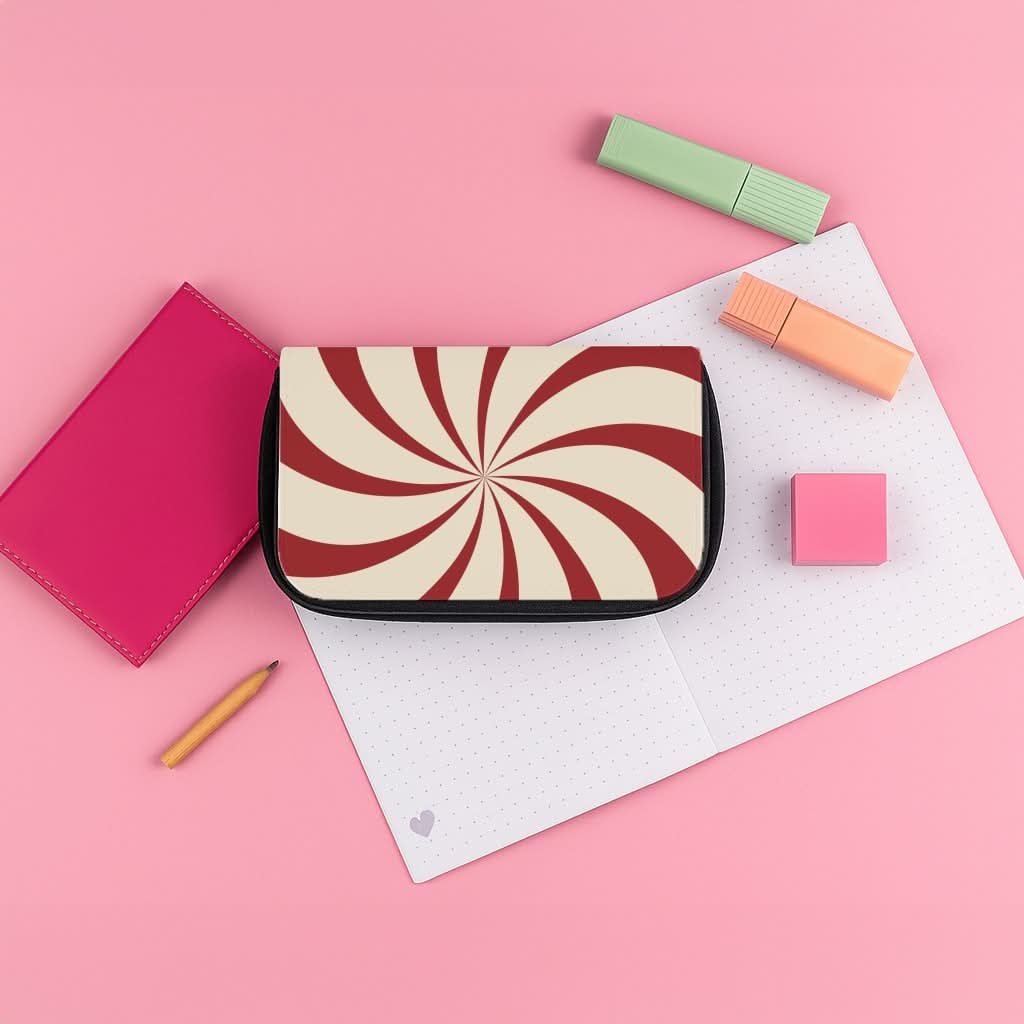 Peppermint Swirl Pattern Pencil Case