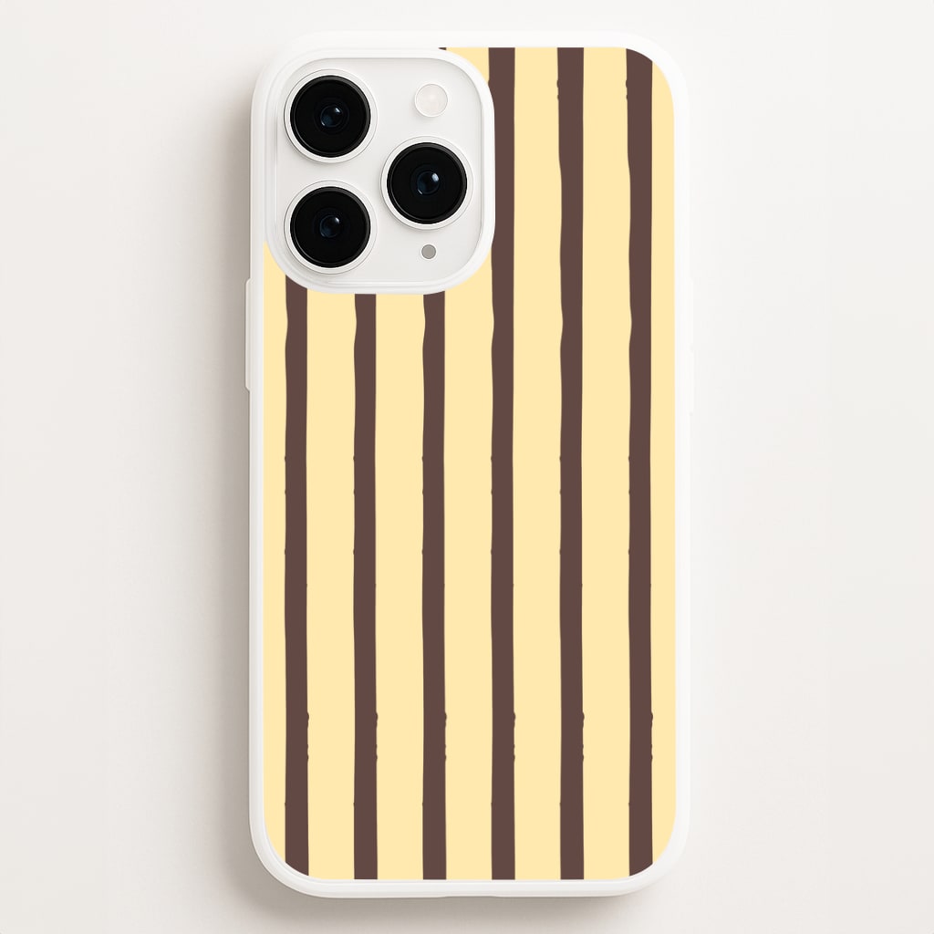 Vanilla & Chocolate Stripes iPhone 16 Pro Case