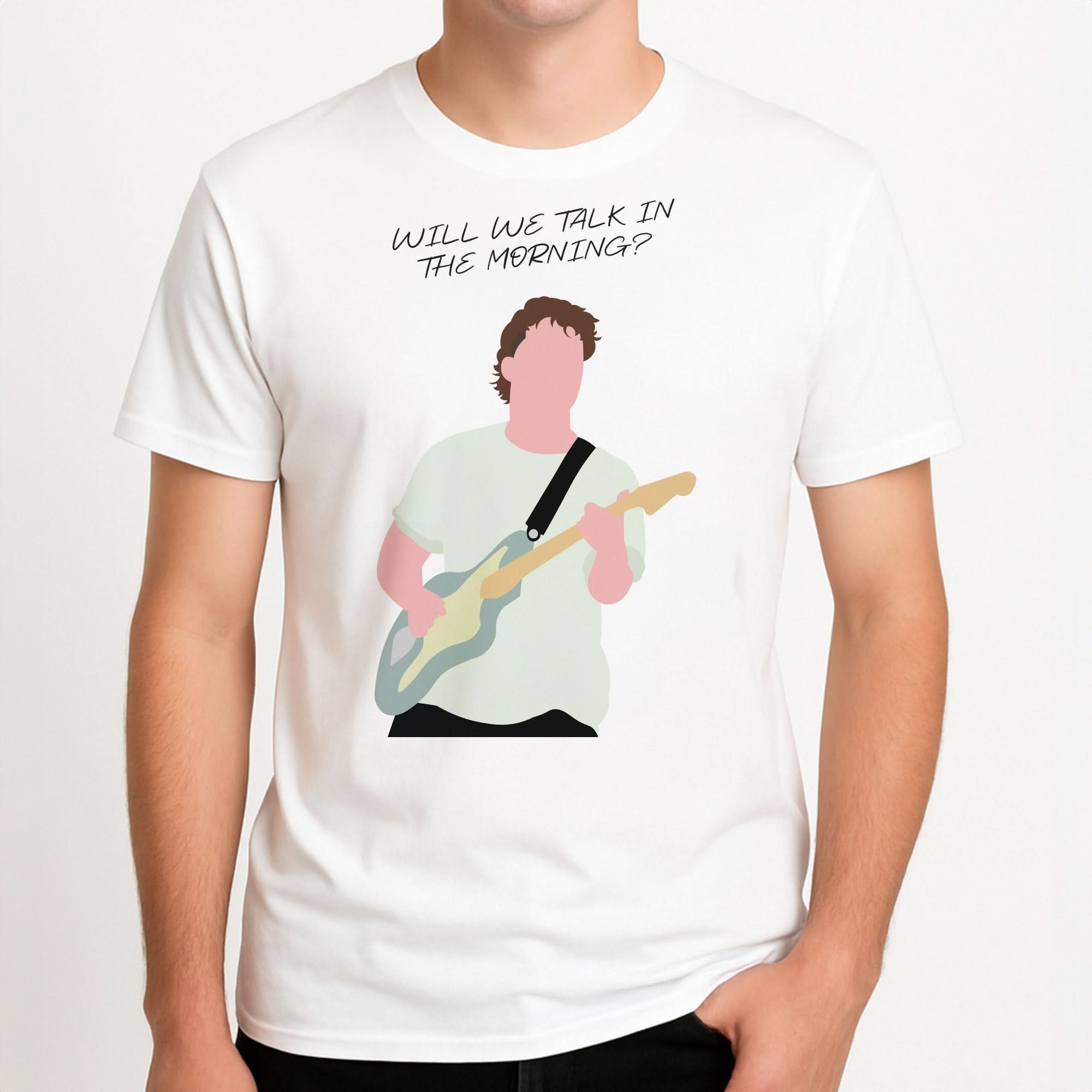 Will We Talk In The Morning Yellow Mens T-Shirt