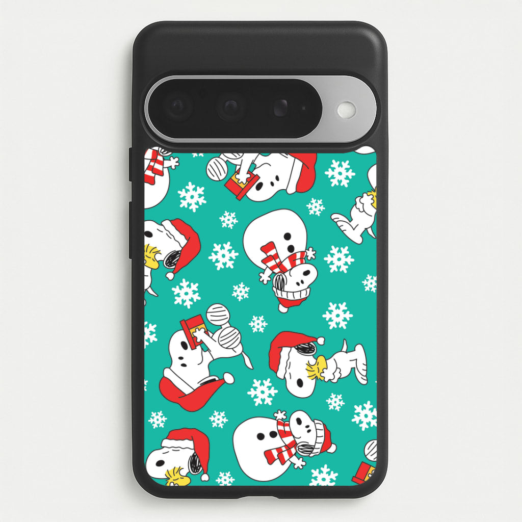 Christmas Cartoon Beagle Pattern Google Pixel 10 Pro XL Case