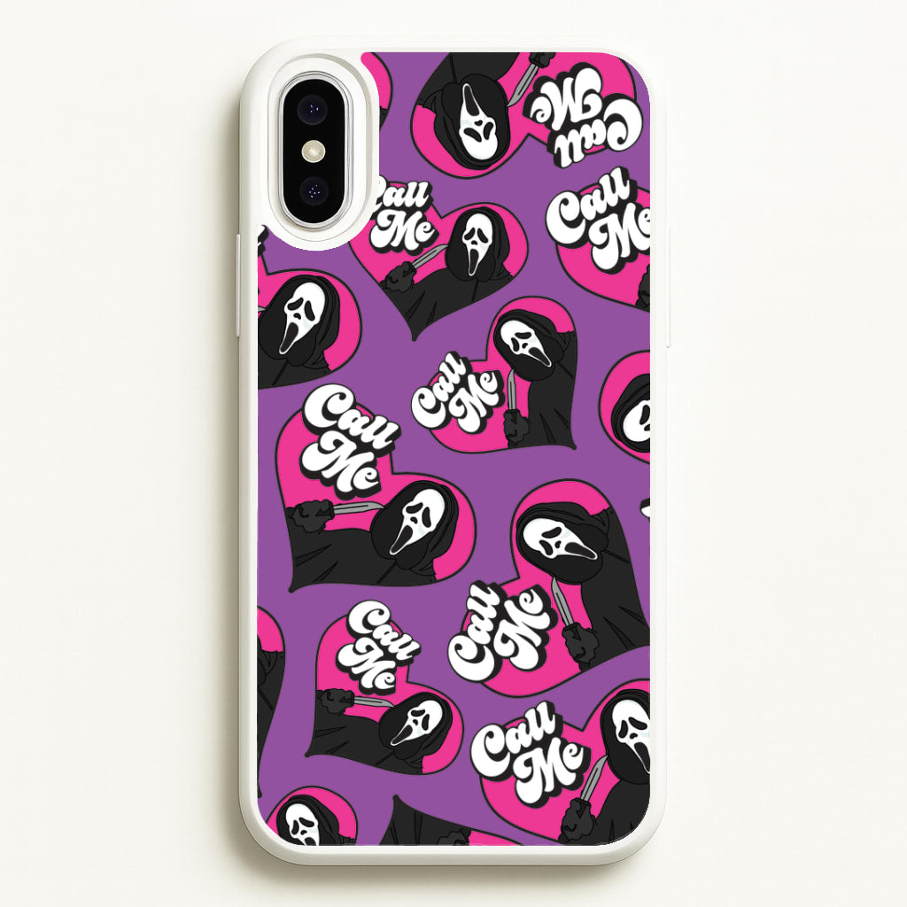 Call Me Heart Pattern iPhone XS Max Case